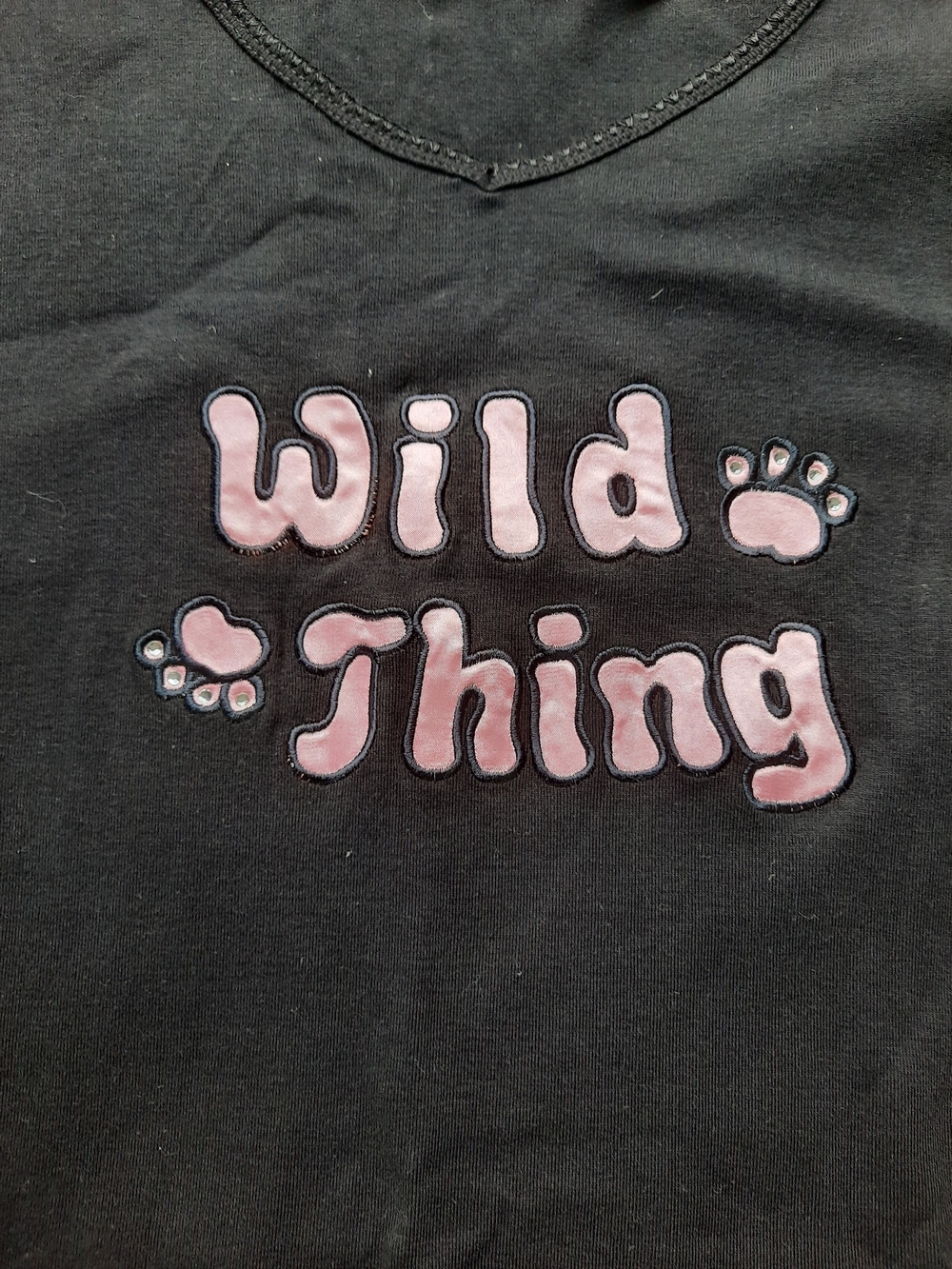 delicates Black "Wild Thing" Short Sleeve Nightshirt - Picture 3 of 4